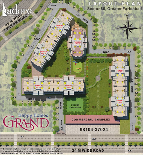 Flat For Sale In Adore Happy Homes Grand Sector 85, Greater Faridabad